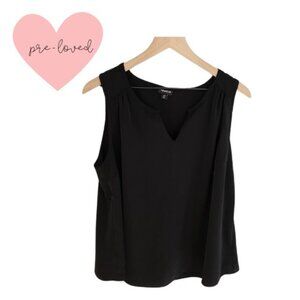 Torrid Charmeuse Black Sleeveless Business Casual Tank